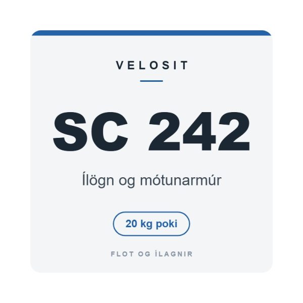 Velosit SC 242, ílögn og mótunarmúr, 20 kg poki