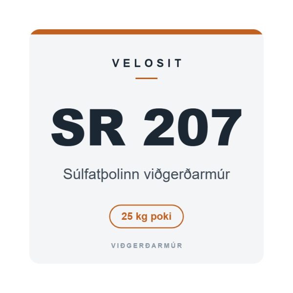 Velosit SR 207, súlfatþolinn viðgerðarmúr, 25 kg poki