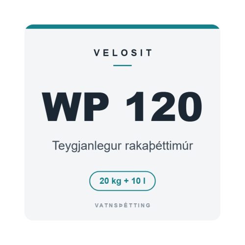 Velosit WP 120 – Teygjanlegur rakaþéttimúr Velosit WP 120, teygjanlegur rakaþéttimúr, 20 kg + 10 l