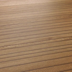 Modee True Wood veggplata – Fluted Asturia – viðaráferð með rimlum