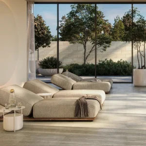 Wineo Purline 1500 Serene Marble Light í setustofu