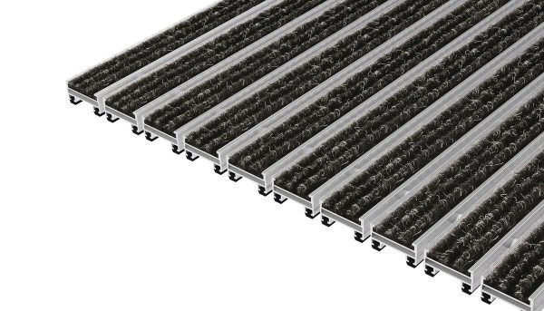 Geggus Top Clean TREND 17 inngangsmotta með rifflaðu teppi, antrasít