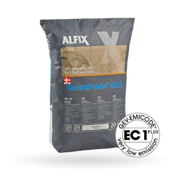 Alfix DuraPuds 810 – trefjastyrkt grunnpússning, 20 kg Alfix DuraPuds 810, trefjastyrkt grunnpússning, 20 kg