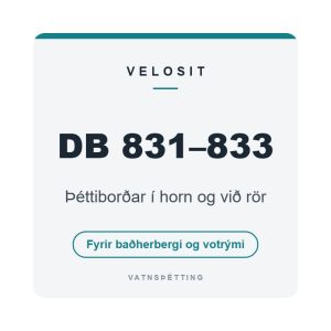 Velosit DB 831–833 þéttiborðar í innhorn, úthorn og við rör
